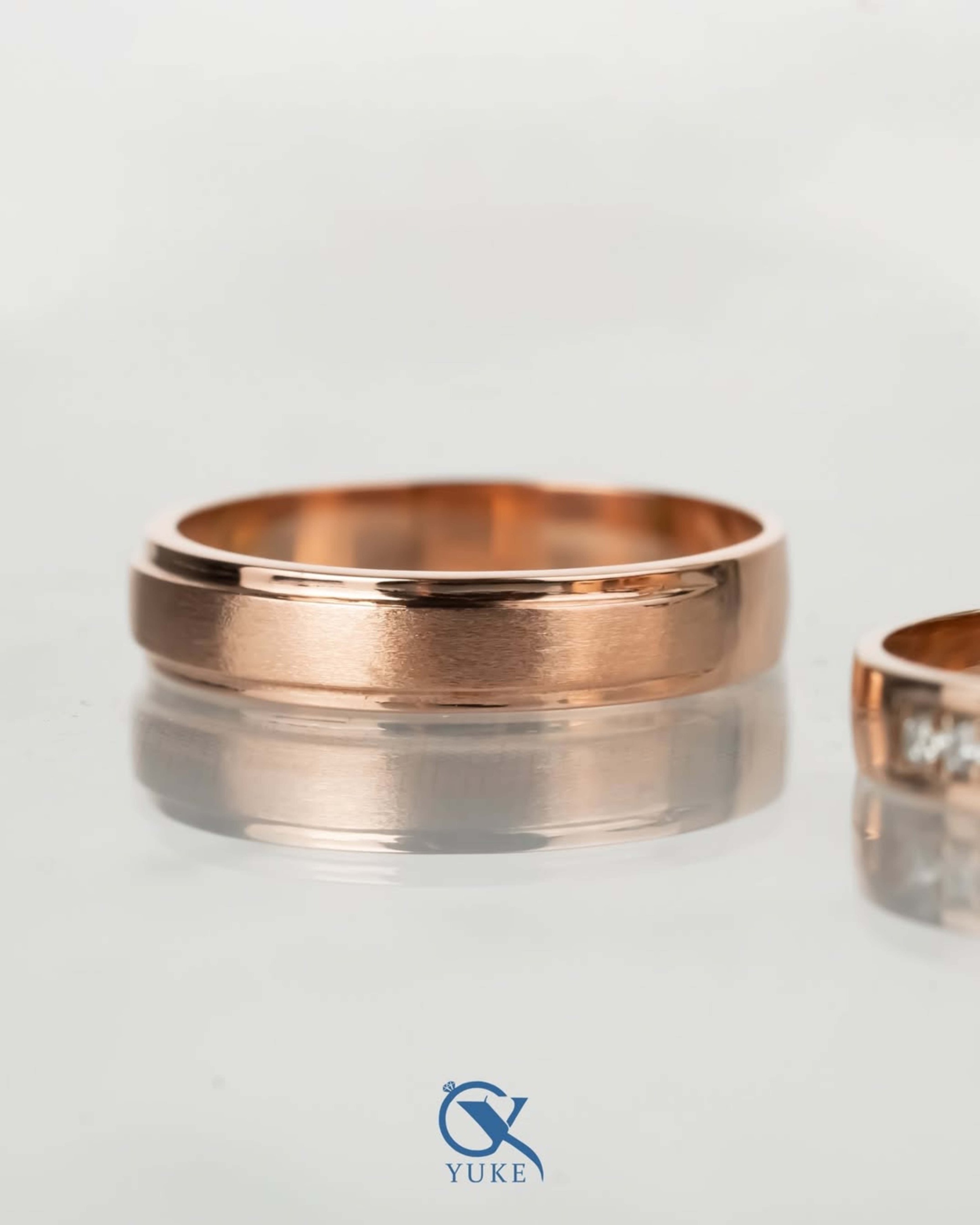 Yuke Jewelry - Cincin Kawin/Couple Bahan Emas - Perak - Palladium - Platinum Model YUMA Series