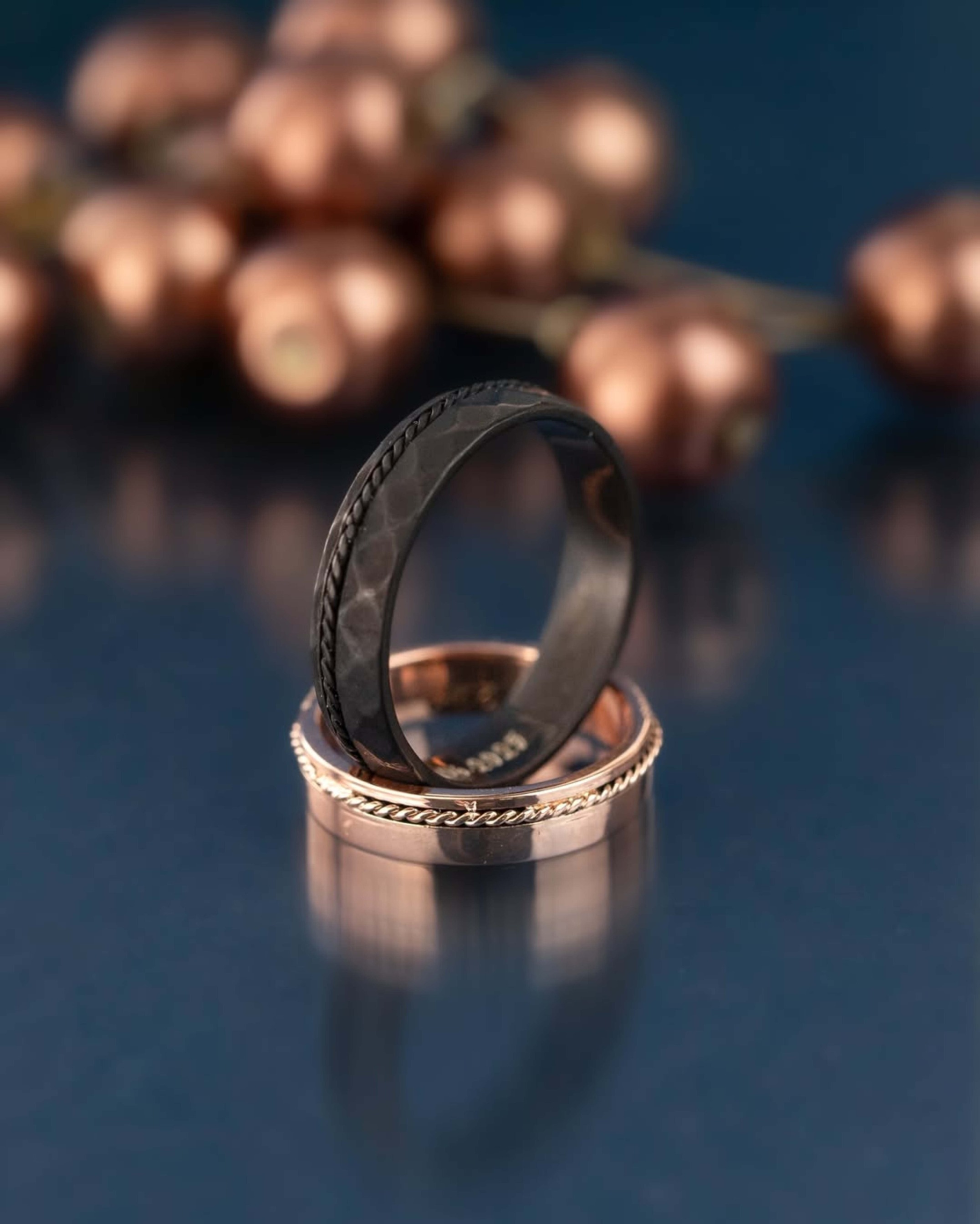 Yuke Jewelry - Cincin Kawin/Couple Bahan Emas - Perak - Palladium - Platinum Model EKAVIRA Series