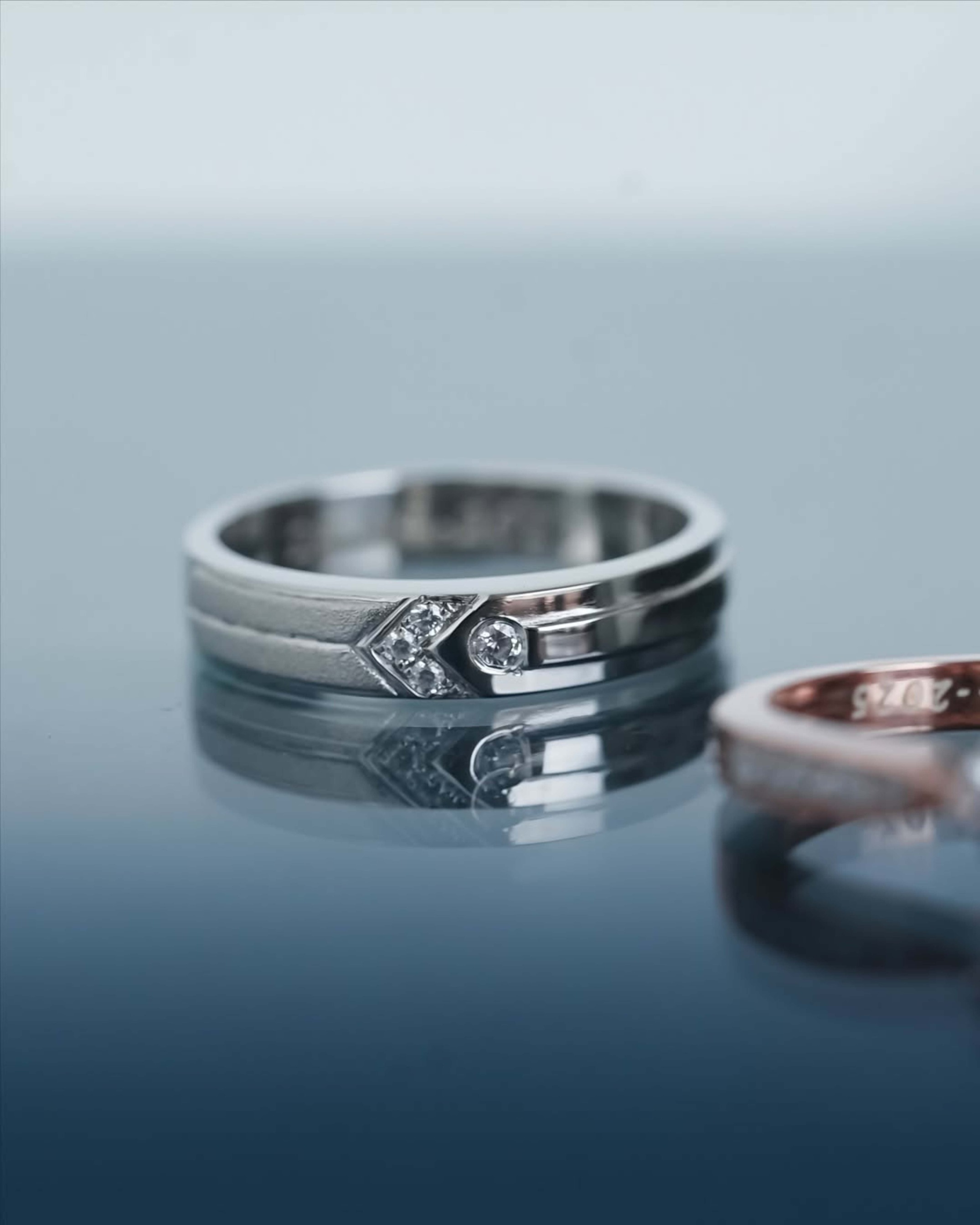 Yuke Jewelry - Cincin Kawin/Couple Bahan Emas - Perak - Palladium - Platinum Model XYLUS Series