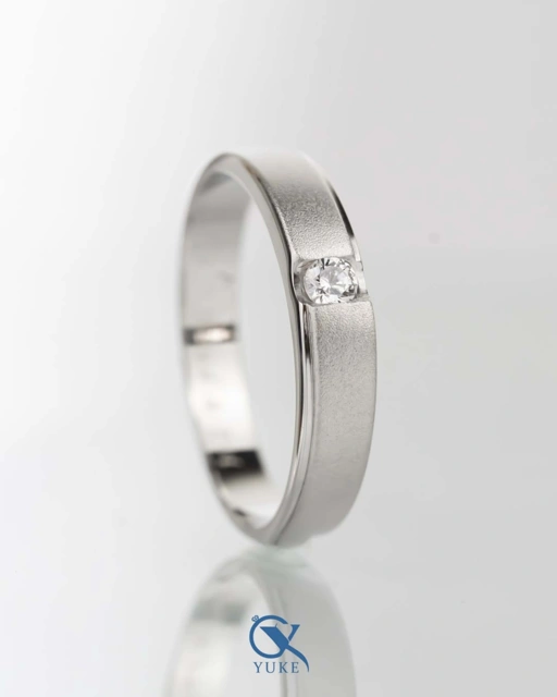 Image of Yuke Jewelry - Cincin Single Pria Bahan Emas - Perak - Palladium - Platinum Model PERTU Series