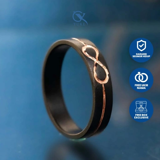 Yuke Jewelry - Cincin Single Pria Bahan Emas - Perak - Palladium - Platinum Model BREONNA Series