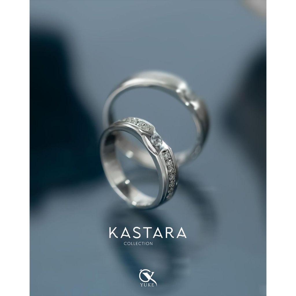 Yuke Jewelry - Cincin Kawin/Couple Bahan Emas - Perak - Palladium - Platinum Model KASTARA Series