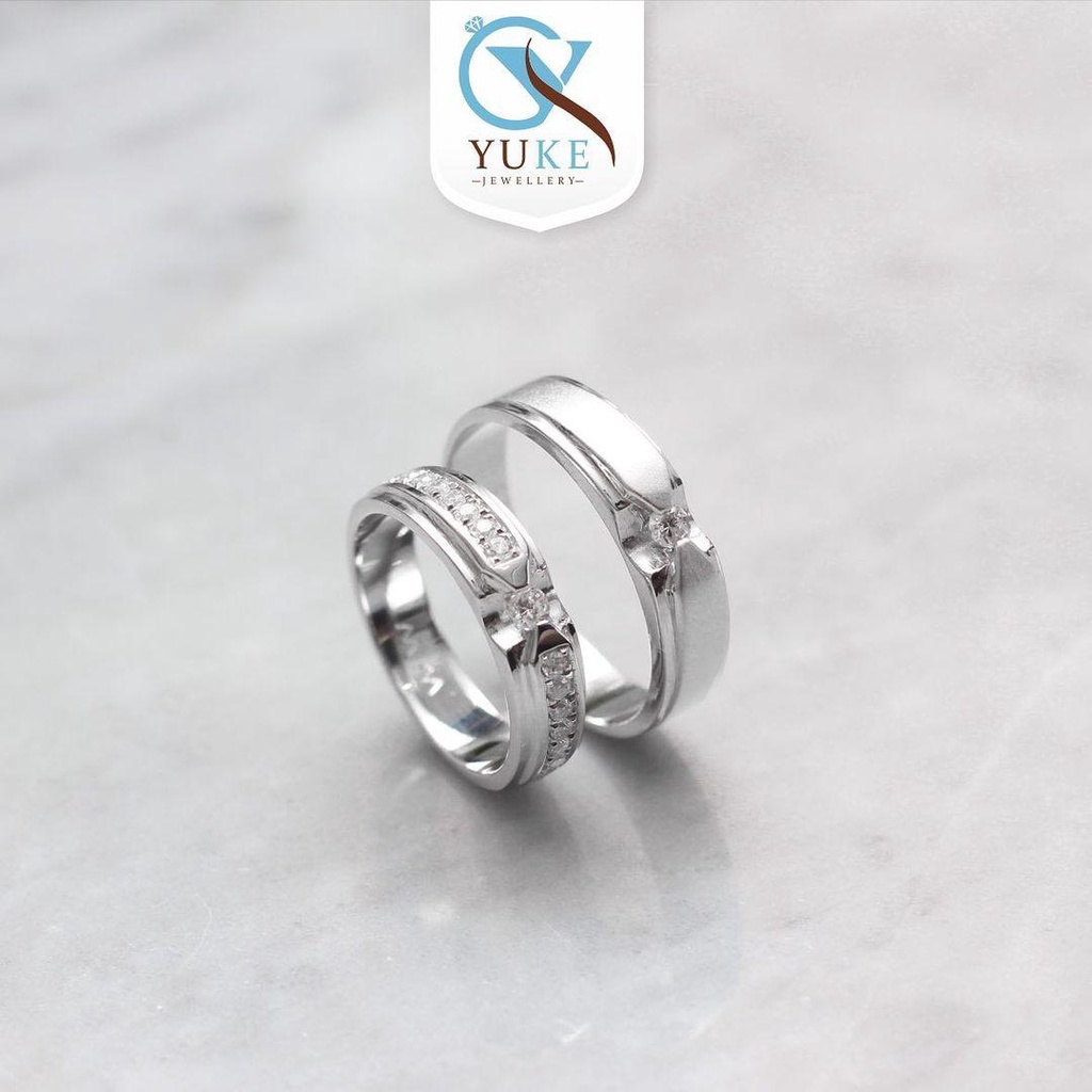 Yuke Jewelry - Cincin Kawin/Couple Bahan Emas - Perak - Palladium - Platinum Model KASTARA Series