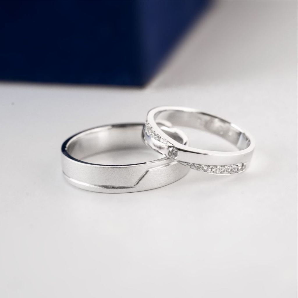 Yuke Jewelry - Cincin Kawin/Couple Bahan Emas - Perak - Palladium - Platinum Model RAINA Series