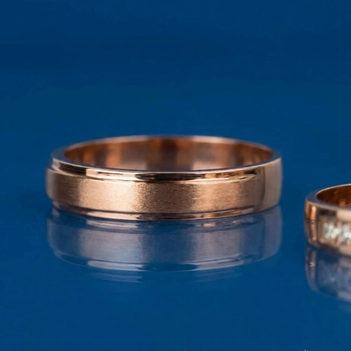 Image of Yuke Jewelry - Cincin Single Pria Bahan Emas - Perak - Palladium - Platinum Model YUMA Series