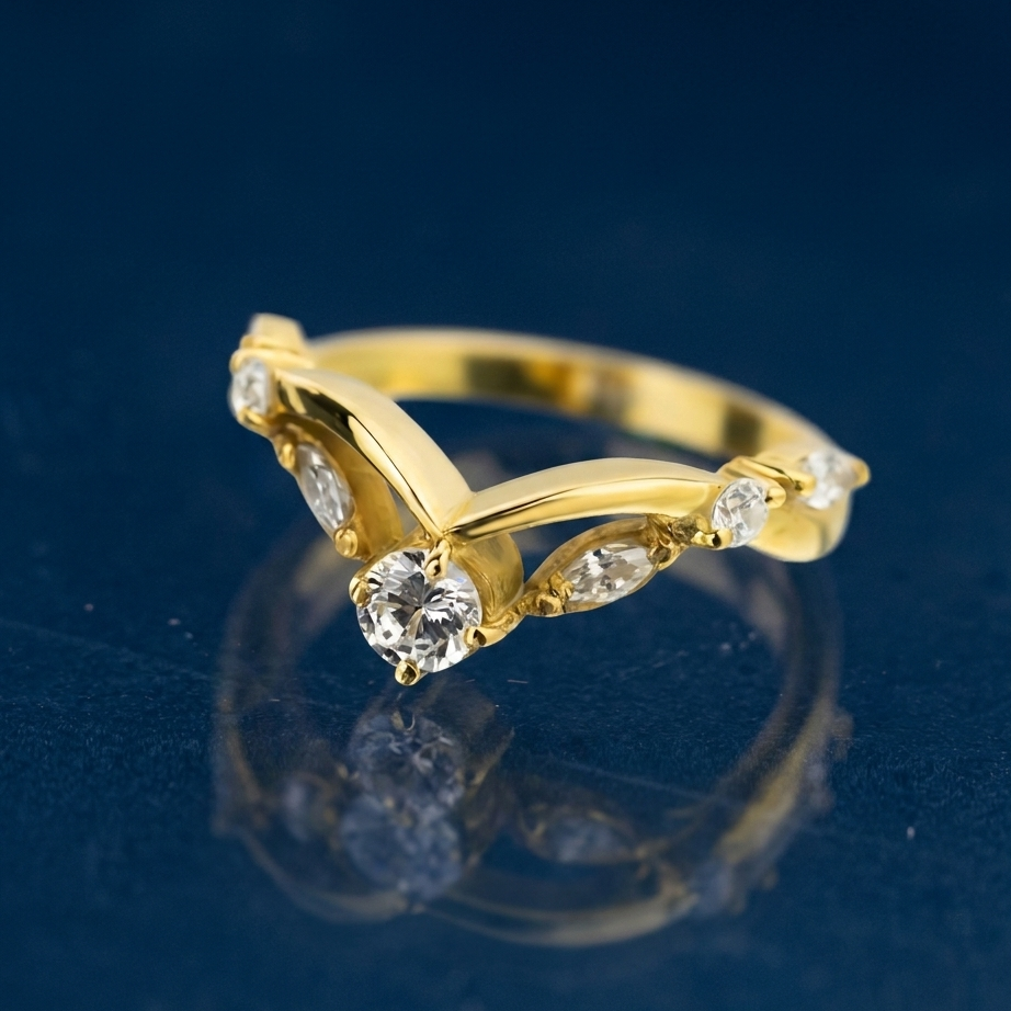 Yuke Jewelry - Cincin Single Wanita Bahan Emas - Perak - Palladium - Platinum Model KAYLEE Series