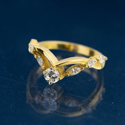 Yuke Jewelry - Cincin Single Wanita Bahan Emas - Perak - Palladium - Platinum Model KAYLEE Series