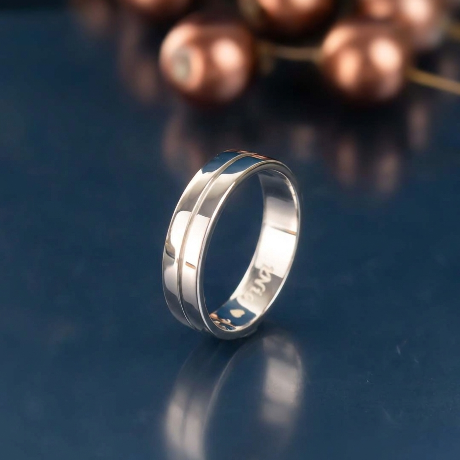 Yuke Jewelry - Cincin Single Pria Bahan Emas - Perak - Palladium - Platinum Model FELIXA Series