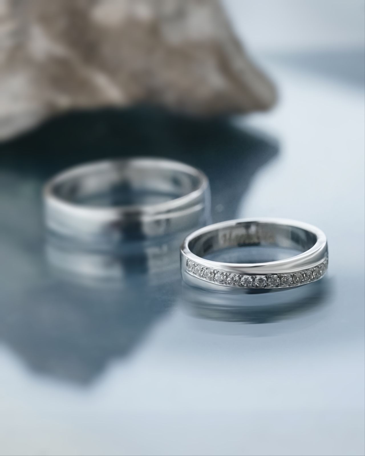 Yuke Jewelry - Cincin Kawin/Couple Bahan Emas - Perak - Palladium - Platinum Model JYOTSNA Series