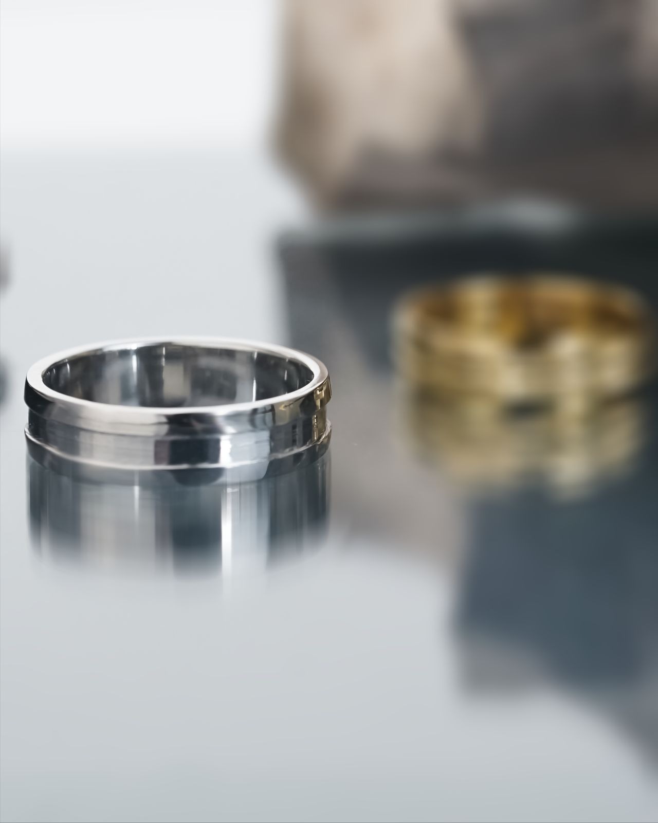 Yuke Jewelry - Cincin Kawin/Couple Bahan Emas - Perak - Palladium - Platinum Model KALILA Series