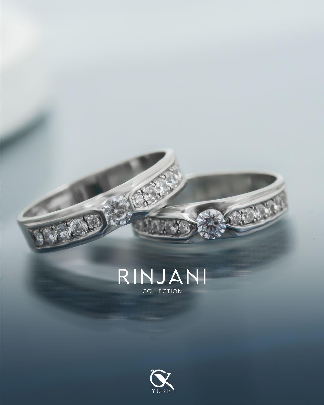 Yuke Jewelry - Cincin Kawin/Couple Bahan Emas - Perak - Palladium - Platinum Model RINJANI Series