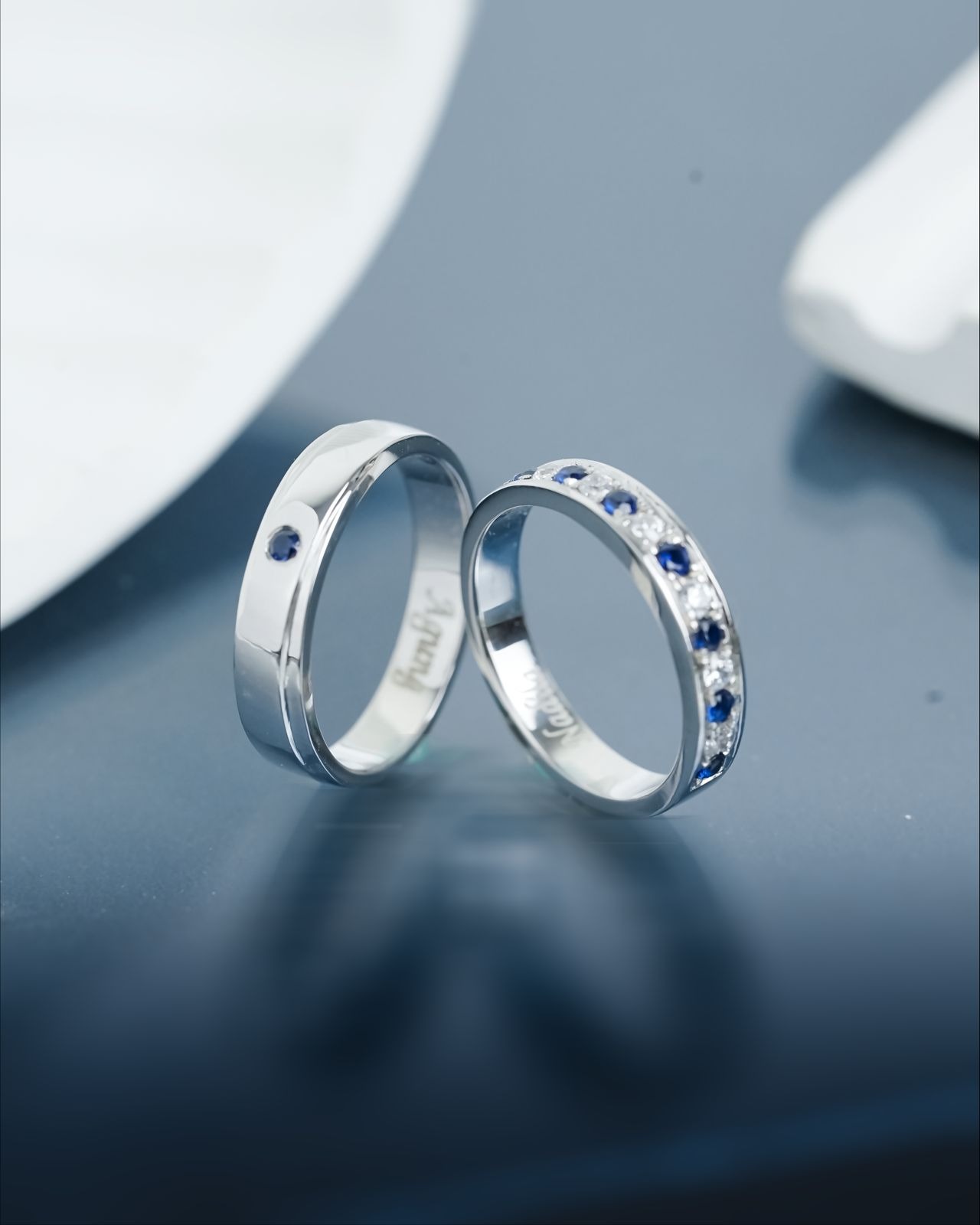 Yuke Jewelry - Cincin Kawin/Couple Bahan Emas - Perak - Palladium - Platinum Model SARAYU Series