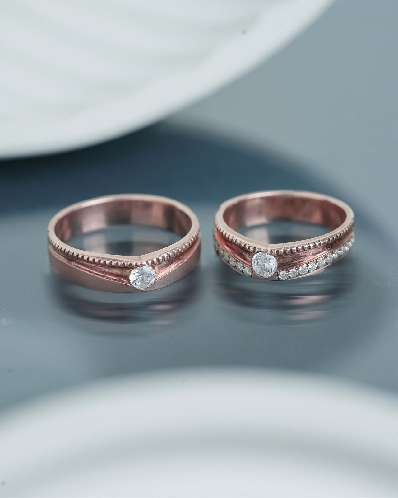 Yuke Jewelry - Cincin Kawin/Couple Bahan Emas - Perak - Palladium - Platinum Model DEVIELA Series