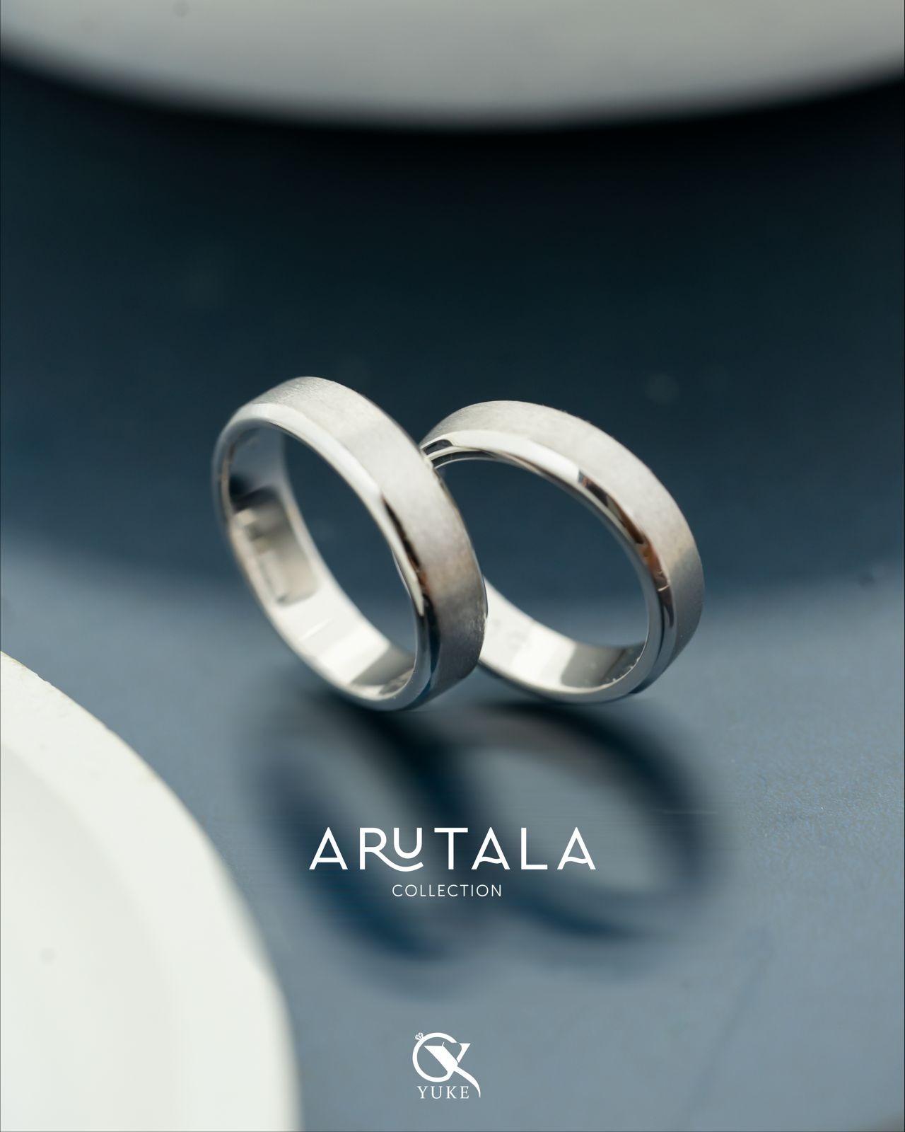 Yuke Jewelry - Cincin Kawin/Couple Bahan Emas - Perak - Palladium - Platinum Model ARUTALA Series