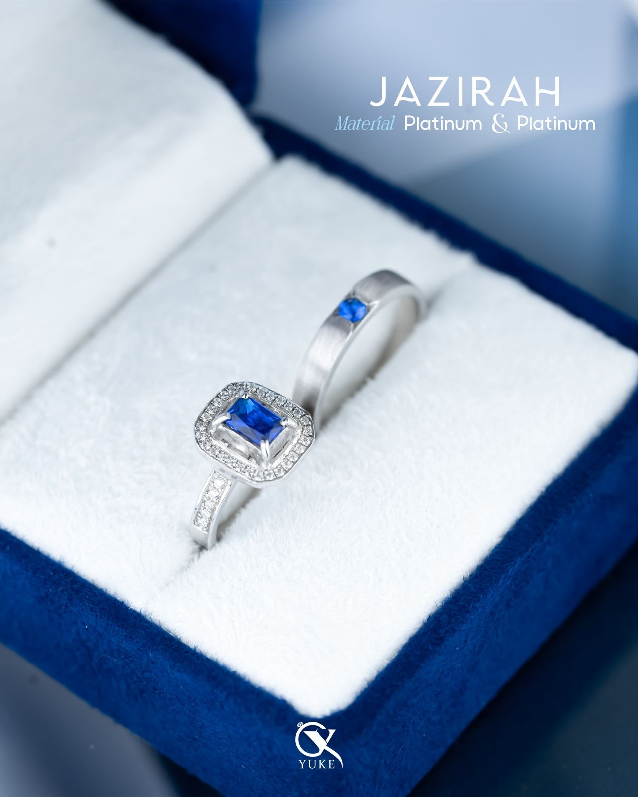 Yuke Jewelry - Cincin Kawin/Couple Bahan Emas - Perak - Palladium - Platinum Model JAZIRAH/IMANOLA Series