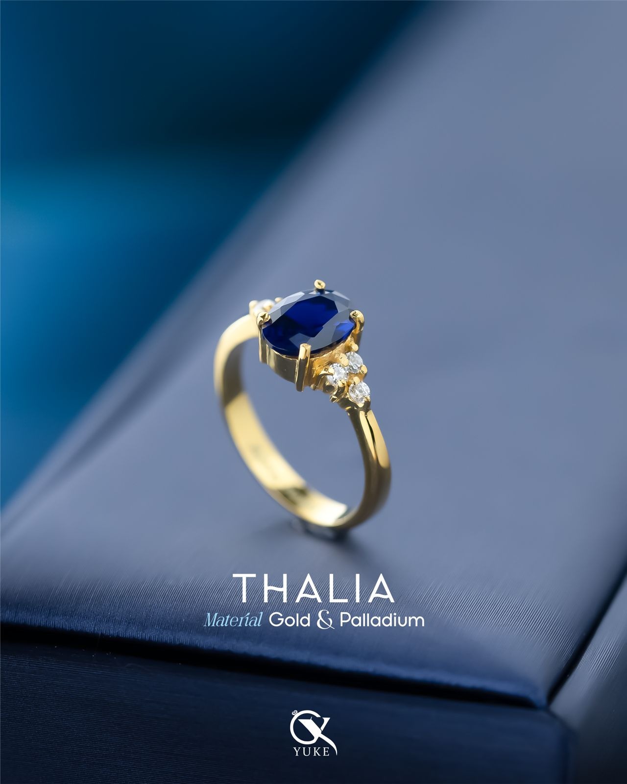 Yuke Jewelry - Cincin Kawin/Couple Bahan Emas - Perak - Palladium - Platinum Model THALIA Series