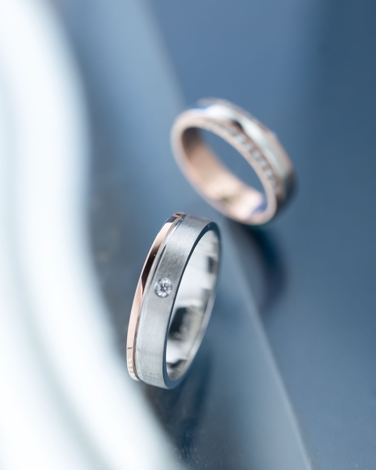 Yuke Jewelry - Cincin Kawin/Couple Bahan Emas - Perak - Palladium - Platinum Model JILLIAN Series