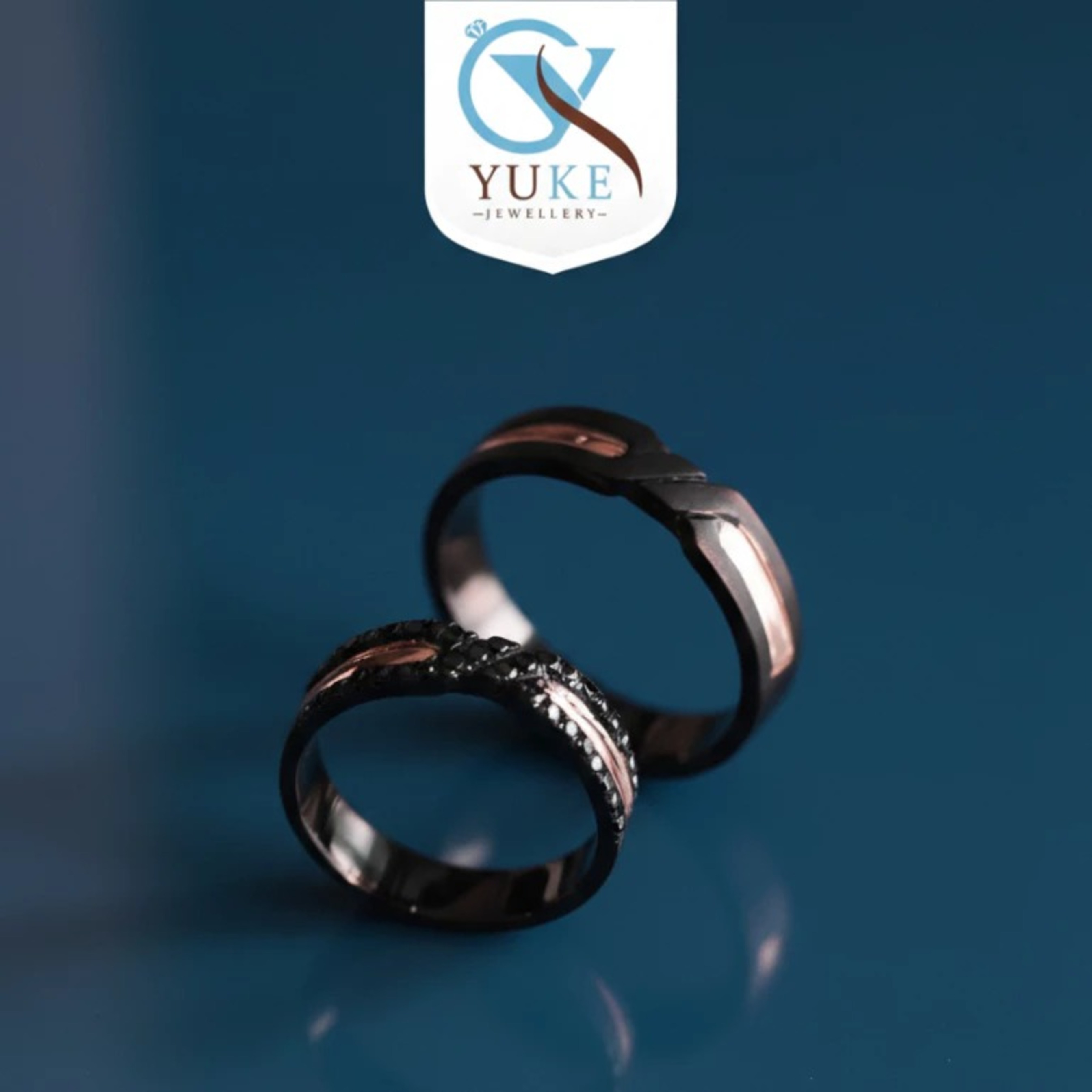 Yuke Jewelry - Cincin Kawin/Couple Bahan Emas - Perak - Palladium - Platinum Model CIARA Series