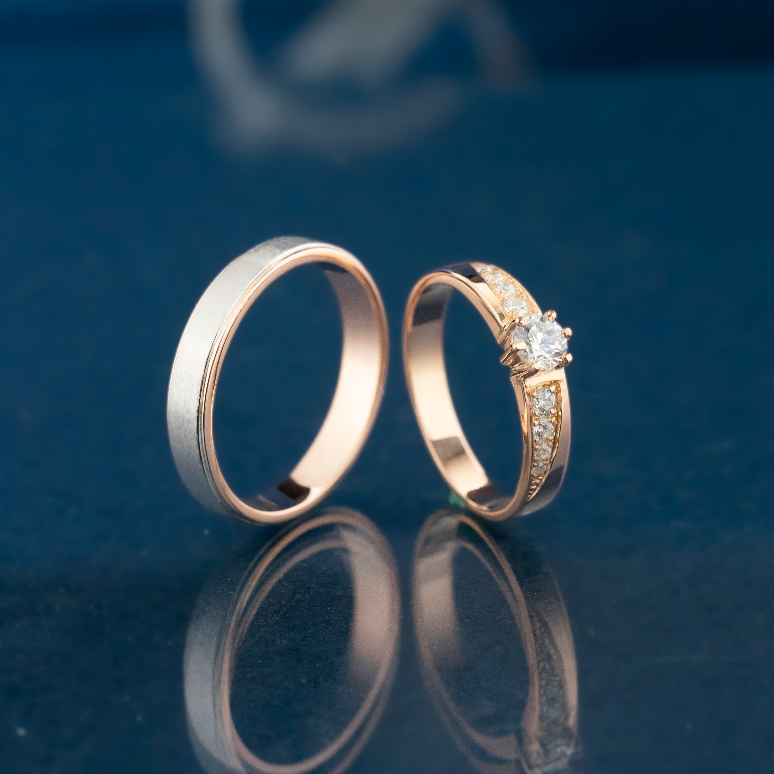 Yuke Jewelry - Cincin Kawin/Couple Bahan Emas - Perak - Palladium - Platinum Model ARIANNA Series