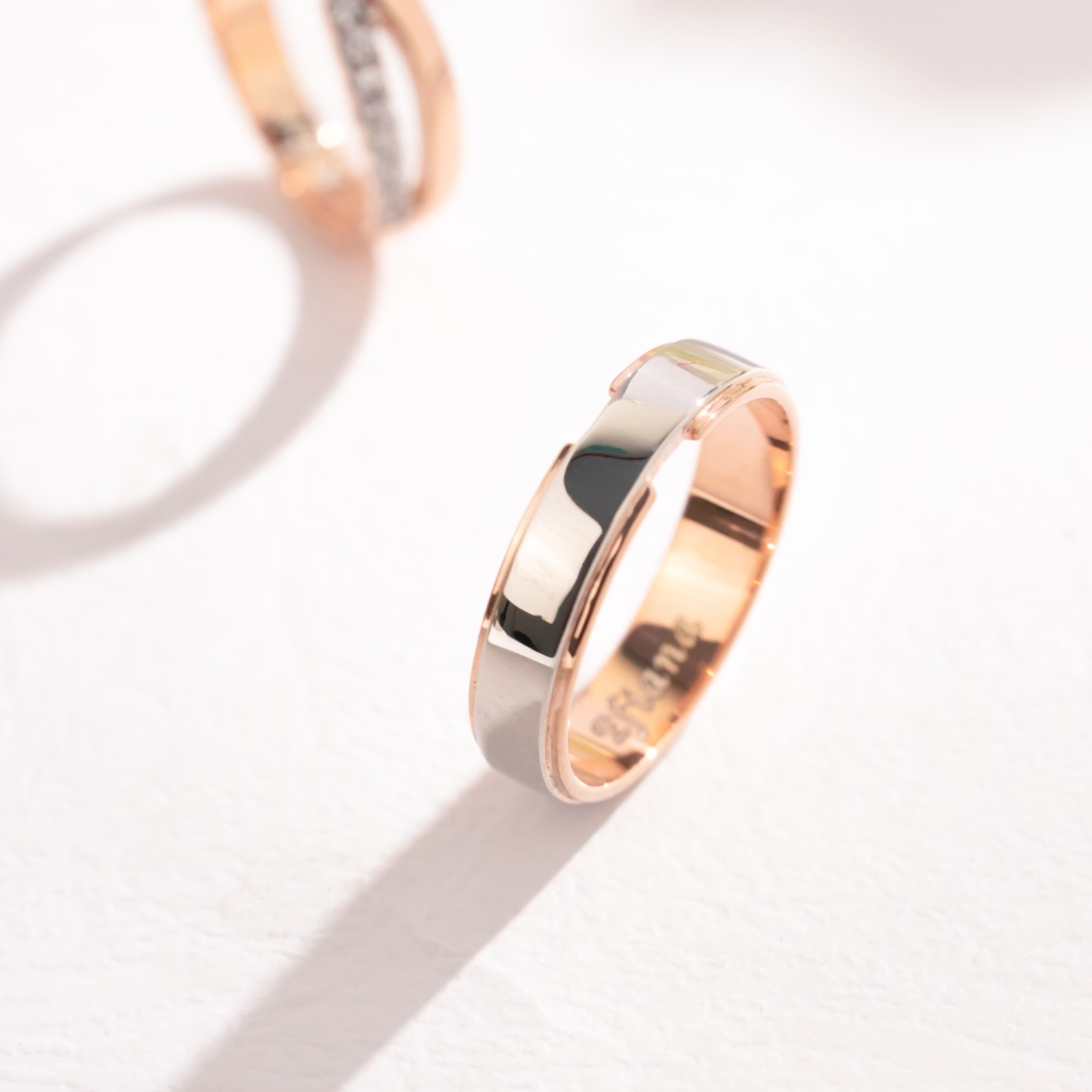 Yuke Jewelry - Cincin Kawin/Couple Bahan Emas - Perak - Palladium - Platinum Model SELENE Series