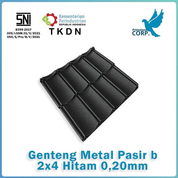 GENTENG METAL PASIR 2X4 HITAM 0,20 MM (B)