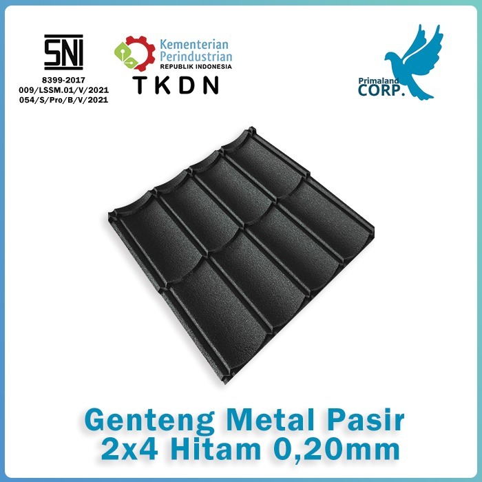 GENTENG METAL PASIR 2X4 HITAM 0,20 MM
