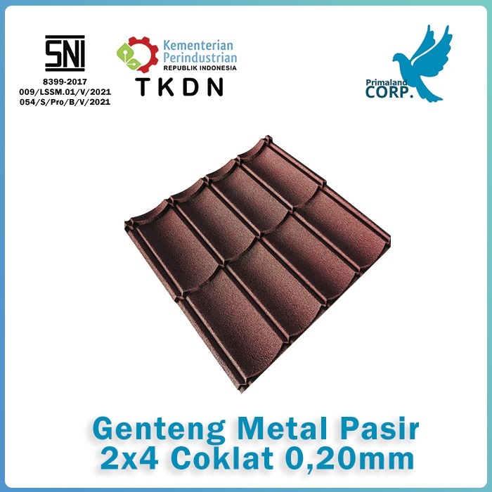 GENTENG METAL PASIR 2X4 COKLAT 0,20 MM