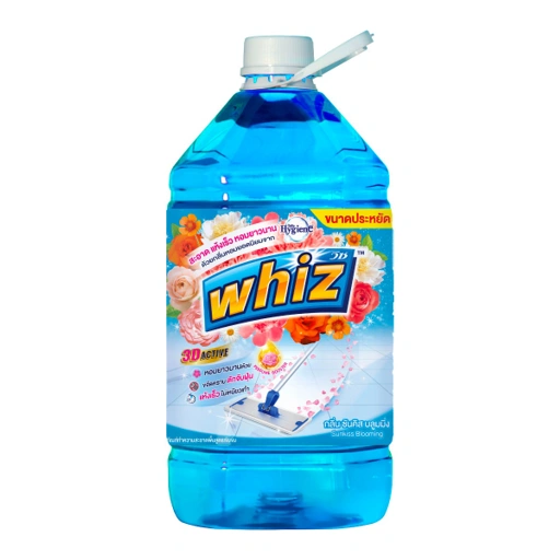 Image of วิซ 3D Active ทำความสะอาดพื้น สูตรเข้มข้น กลิ่นซันคิส บลูมมิ่ง 5200 มล. สีฟ้า