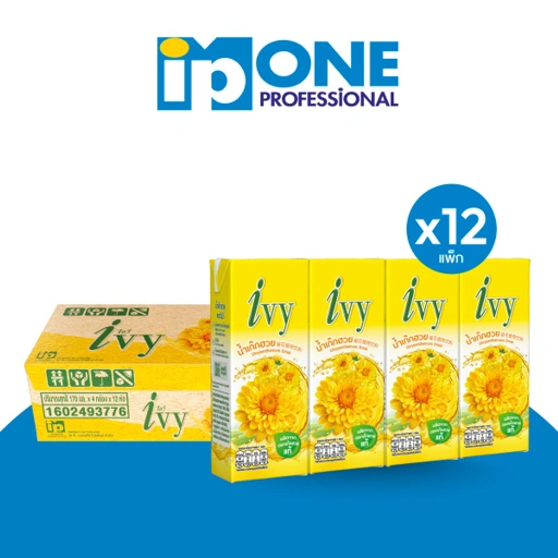 Image of [ยกลัง 12 แพ็ค] ไอวี่ น้ำเก๊กฮวย 170 มล. แพ็ก 4