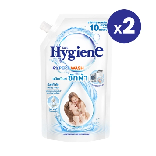 Image of [2 ถุง] ซักผ้า ไฮยีน เอ็กซ์เพิร์ท วอช กลิ่นมิลค์กี้ ทัช 600 มล.