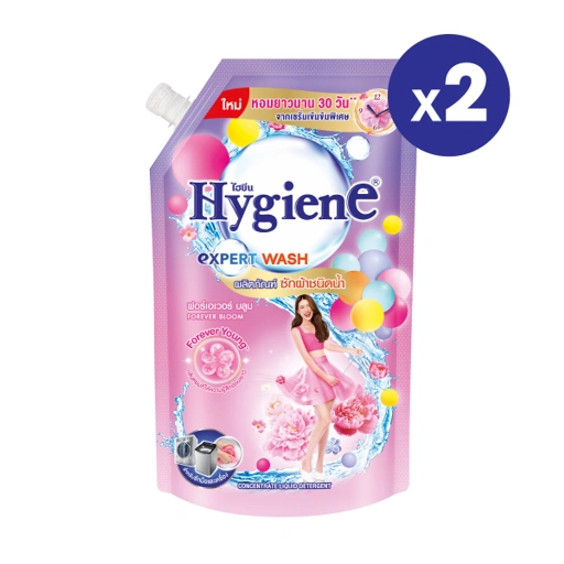 Image of [2 ถุง] ซักผ้า ไฮยีน เอ็กซ์เพิร์ท วอช กลิ่นฟอร์เอเวอร์ บลูม 600 มล.