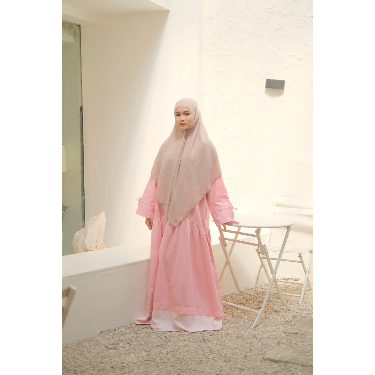 Ghaniea-Summer Dress Linen Abaya