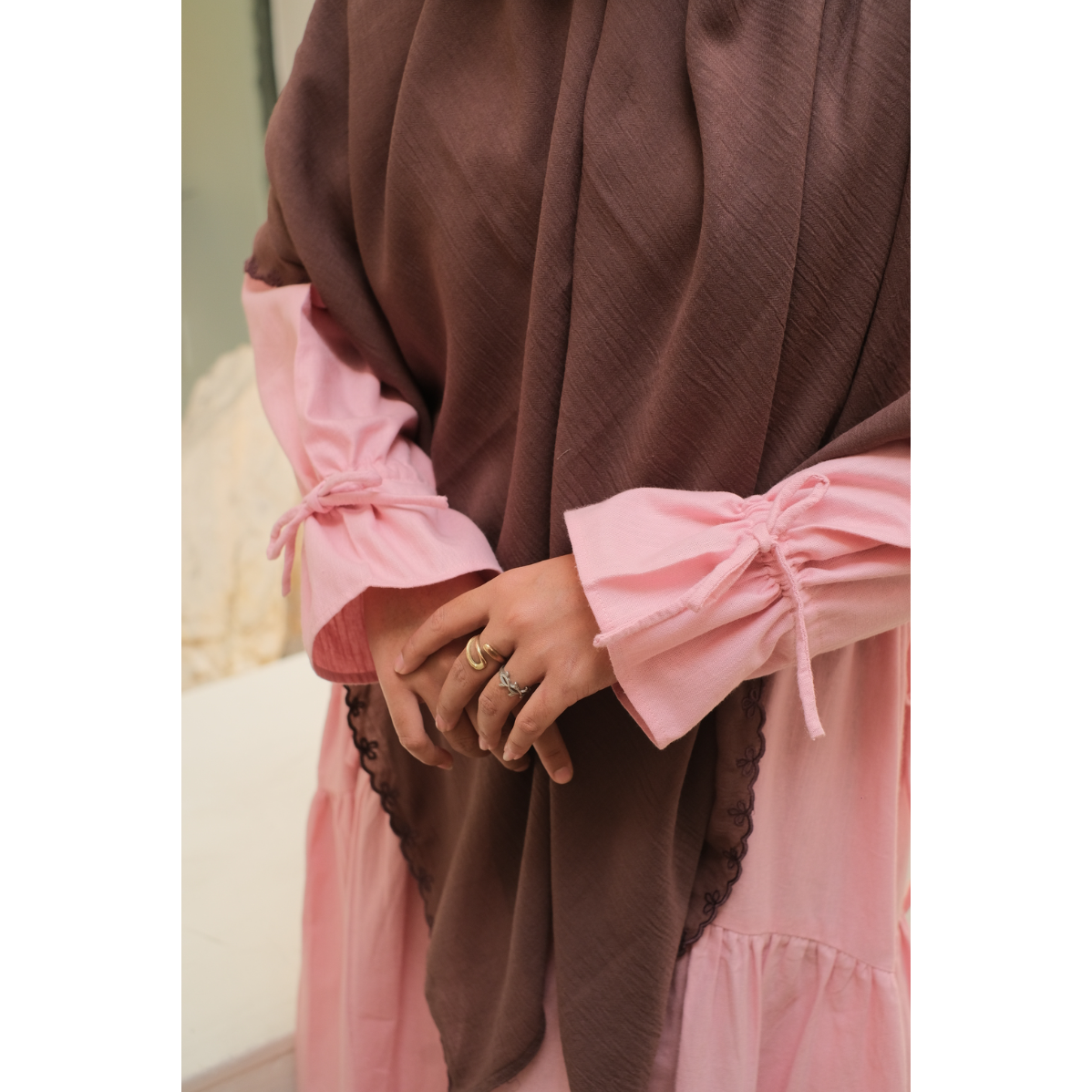 Ghaniea-Summer Dress Linen Abaya