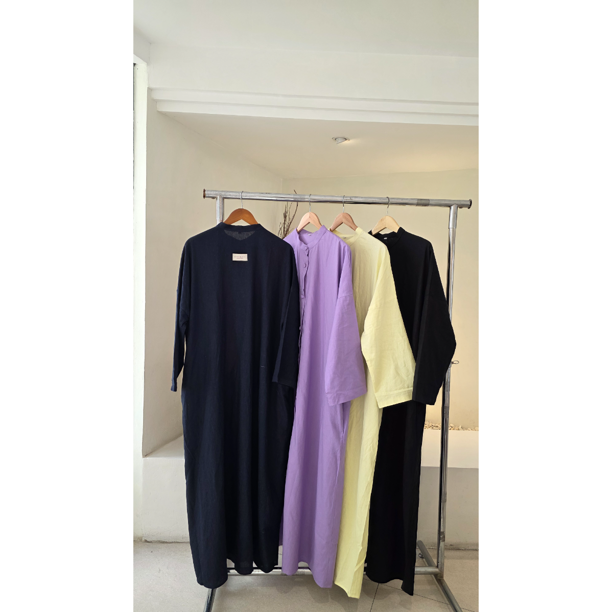 Ghaniea-Russian Loose Abaya Linen Loose