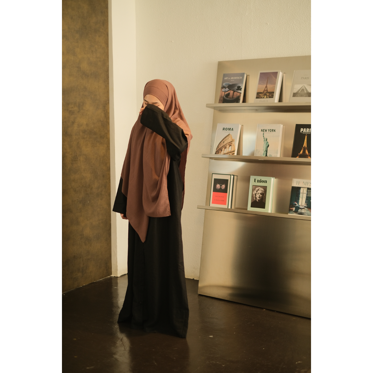 Ghaniea-Plain LACE Cotton Khimar Bandana
