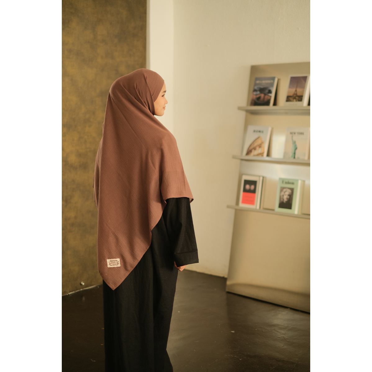 Ghaniea-Plain LACE Cotton Khimar Bandana
