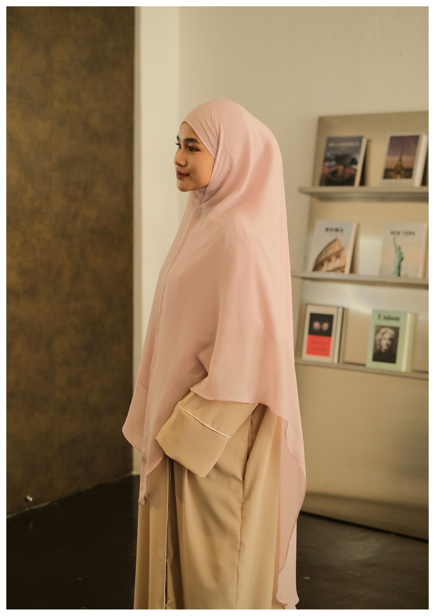 Nav French Khimar / French Khimar Long Loop Chiffon Matte Arabian