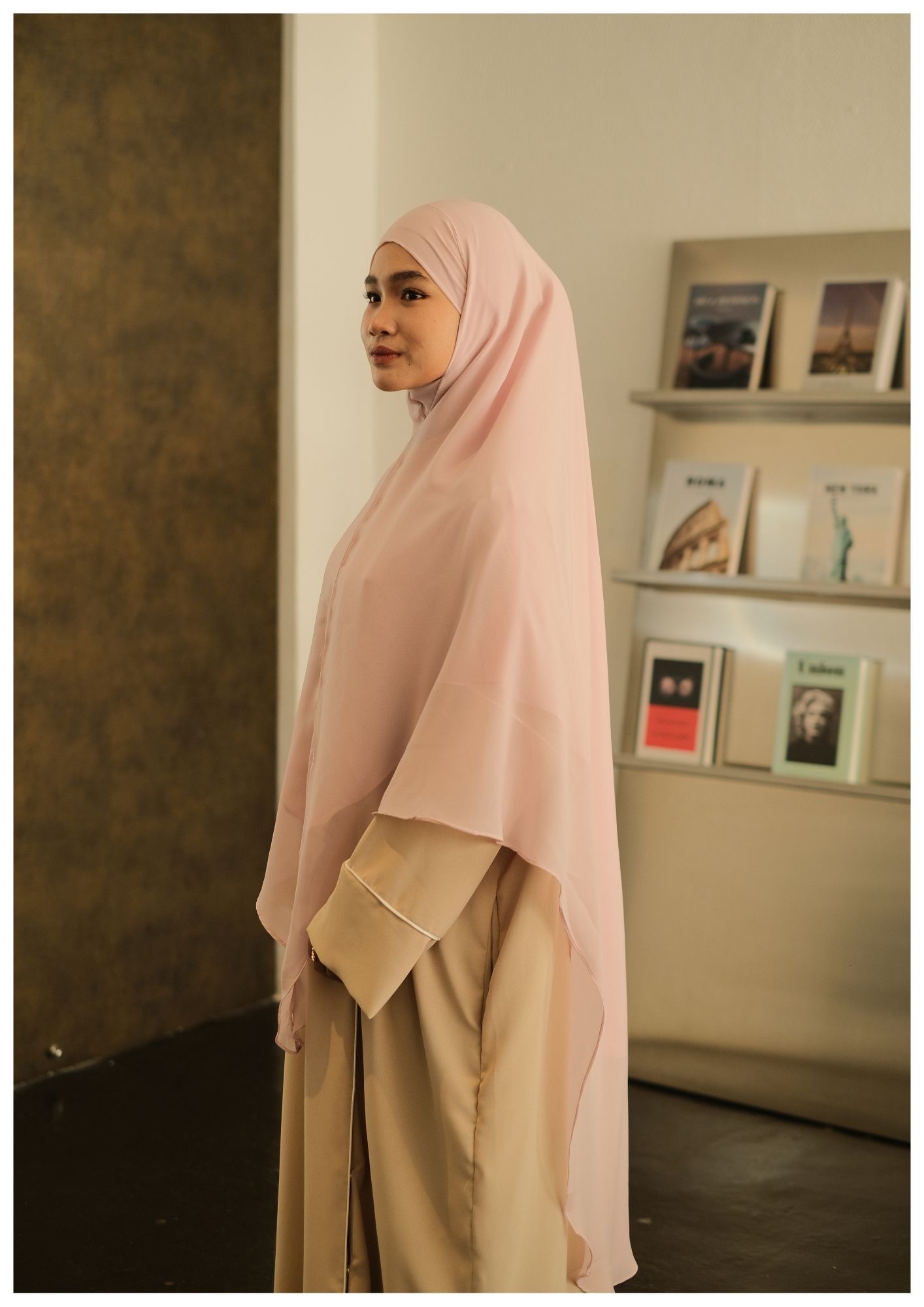 Nav French Khimar / French Khimar Long Loop Chiffon Matte Arabian