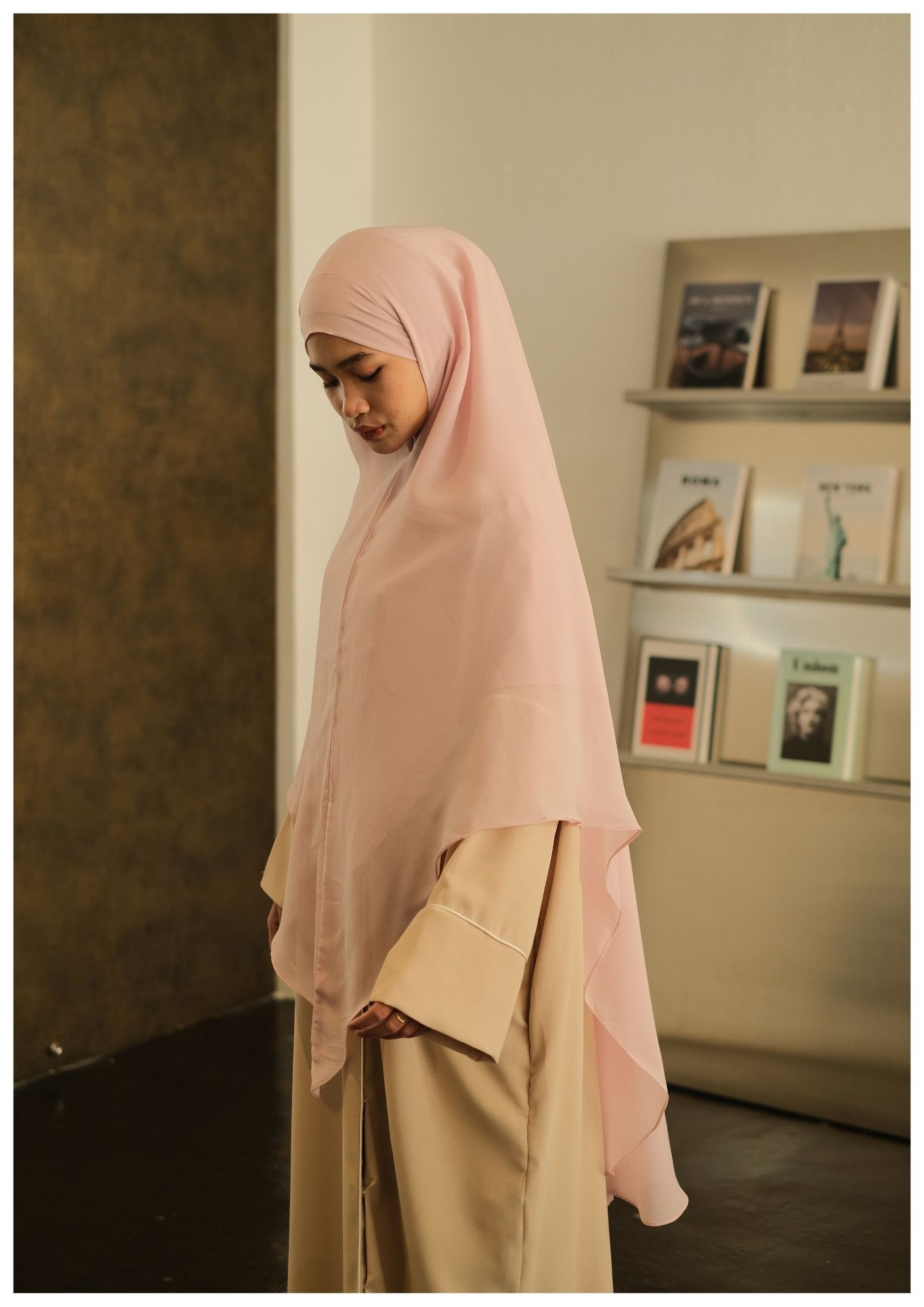 Nav French Khimar / French Khimar Long Loop Chiffon Matte Arabian
