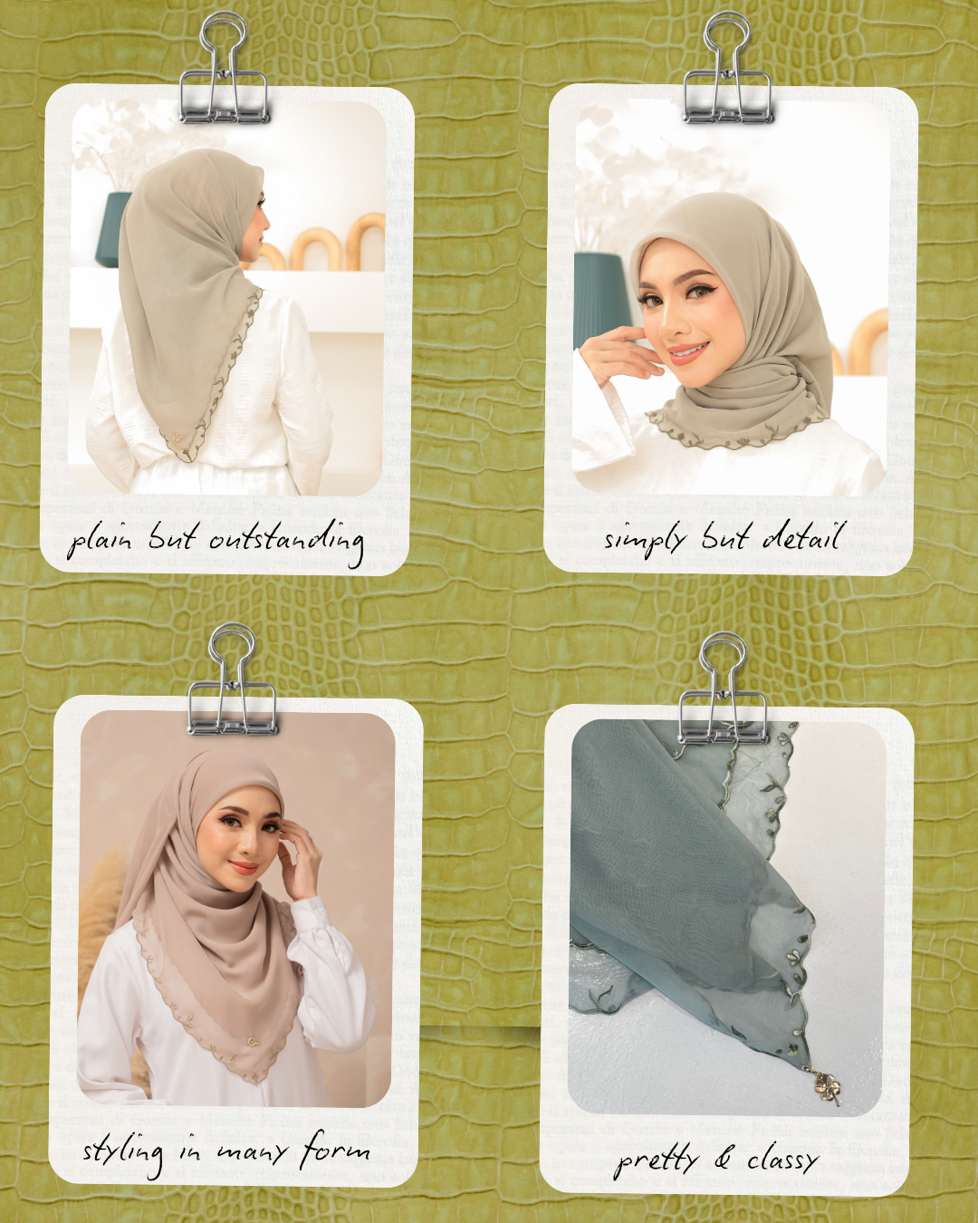 Ghaniea Heritage-Jilbab Paris Jpn Premium Sulam Kayu Manih