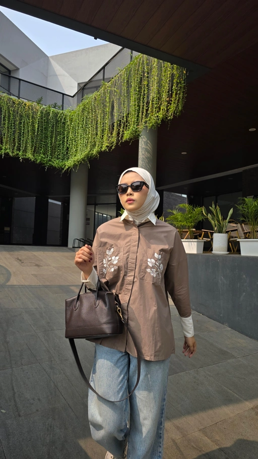 SARALACE ORCHID PECAN SHIRT