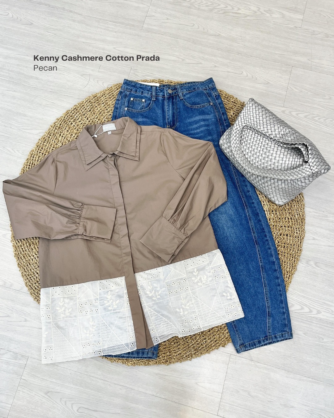 SARALACE KENNY SHIRT PECAN