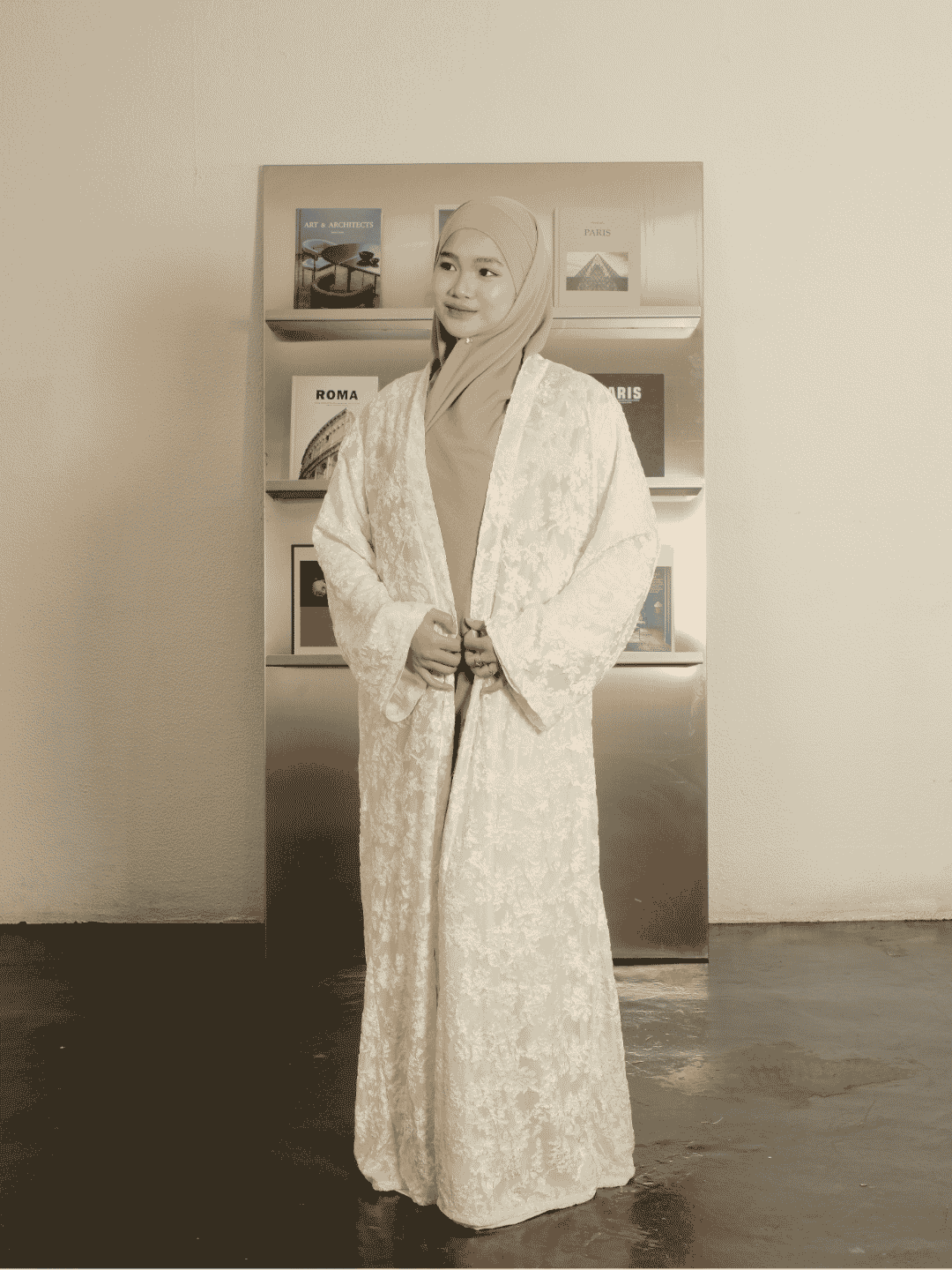 GHANIEA-Abaya bride velvet (2 in 1)