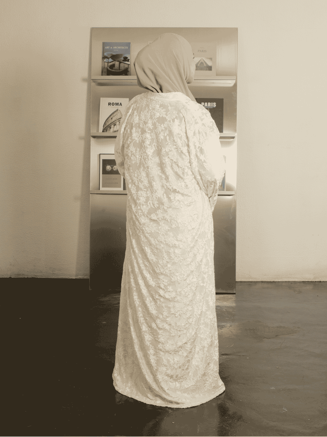 GHANIEA-Abaya bride velvet (2 in 1)