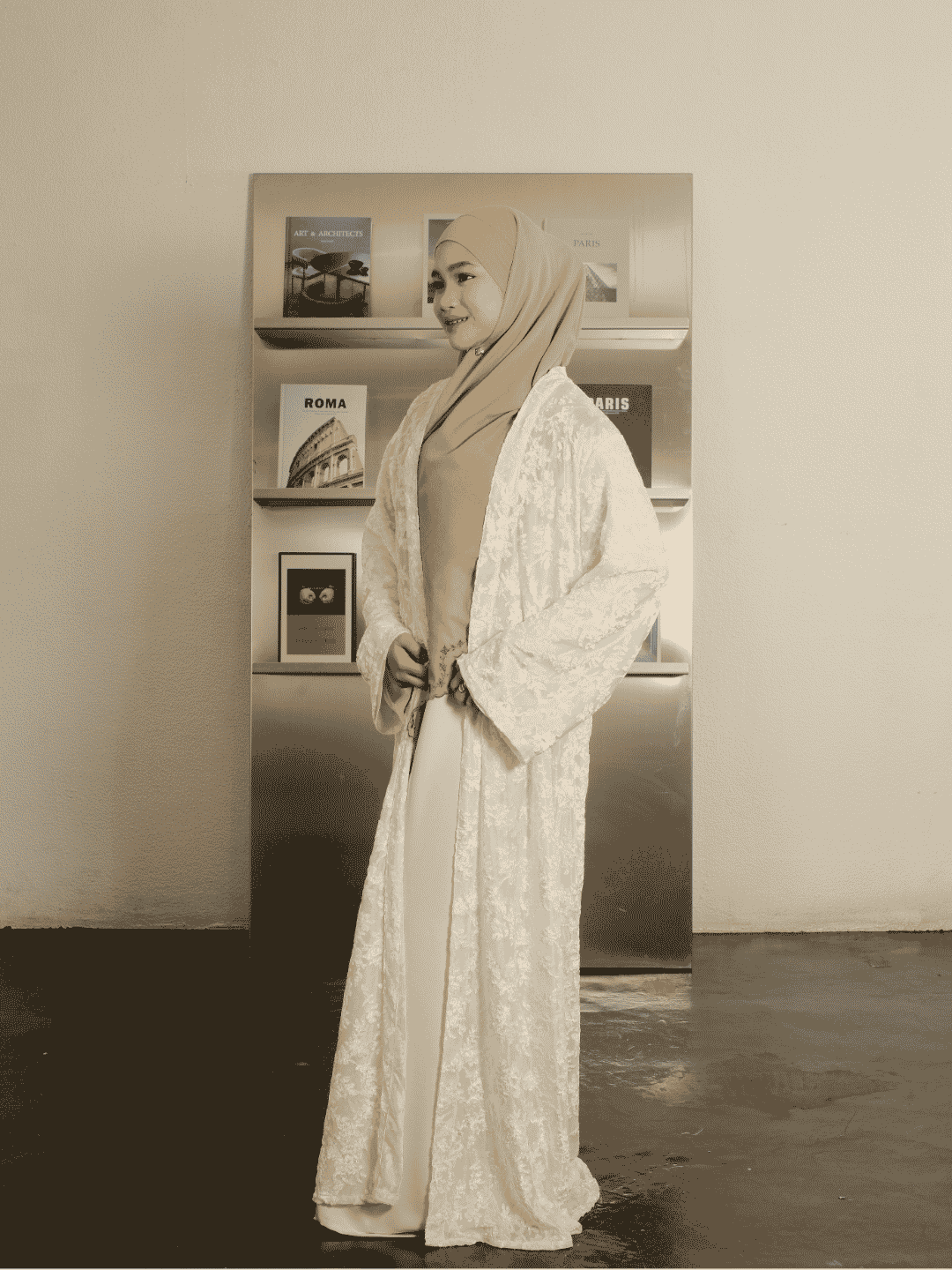GHANIEA-Abaya bride velvet (2 in 1)
