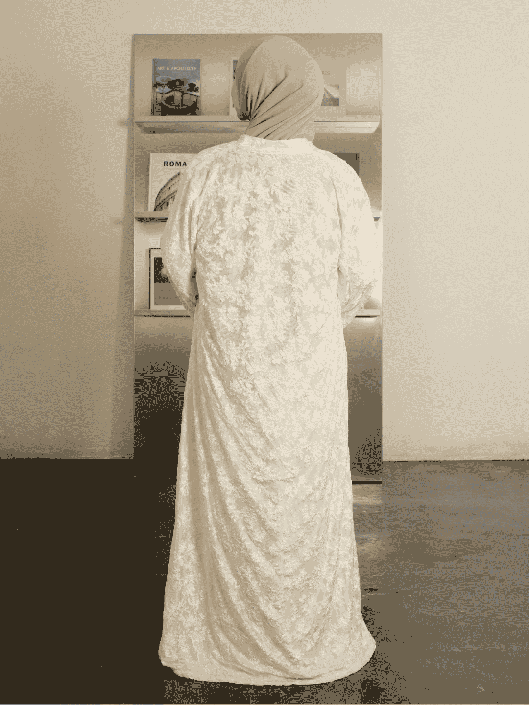 GHANIEA-Abaya bride velvet (2 in 1)