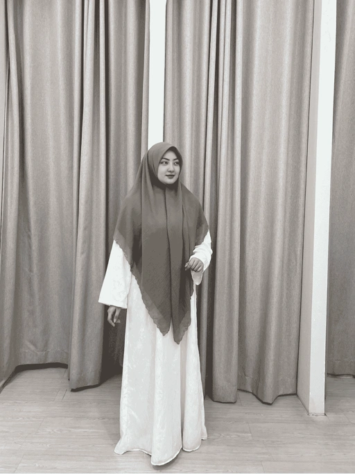 Ghaniea-LE JARDIN BASIC WHITE ABAYA