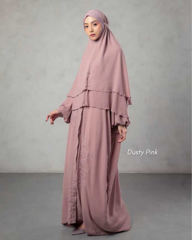 GHANIEA HERITAGE X SARAH SOFYAN - SABAI ABAYA & MINI TELEKUNG SET