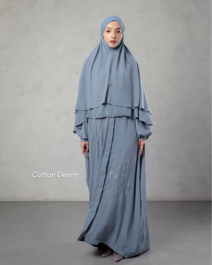 GHANIEA HERITAGE X SARAH SOFYAN - SABAI ABAYA & MINI TELEKUNG SET