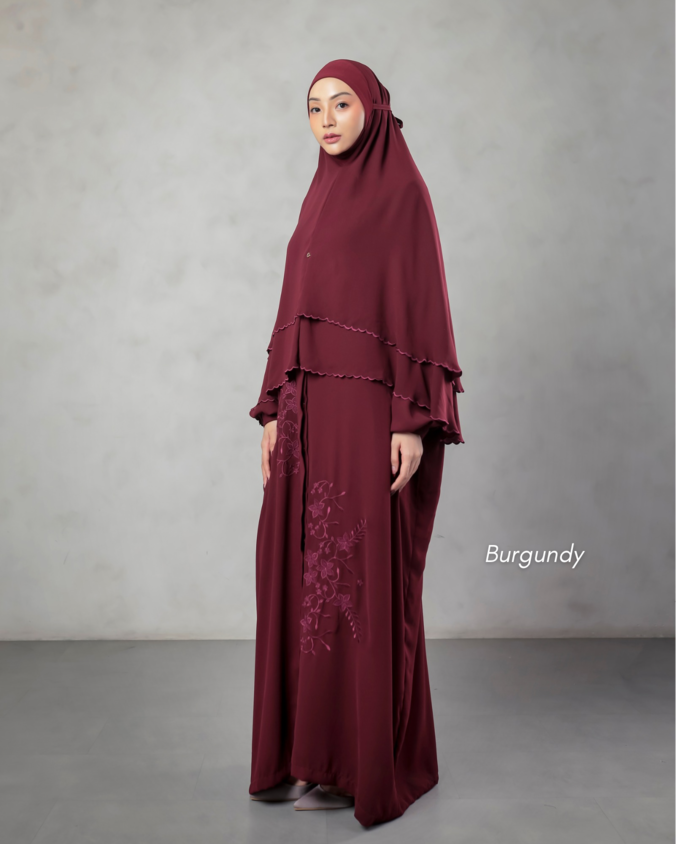 GHANIEA HERITAGE X SARAH SOFYAN - SABAI ABAYA & MINI TELEKUNG SET